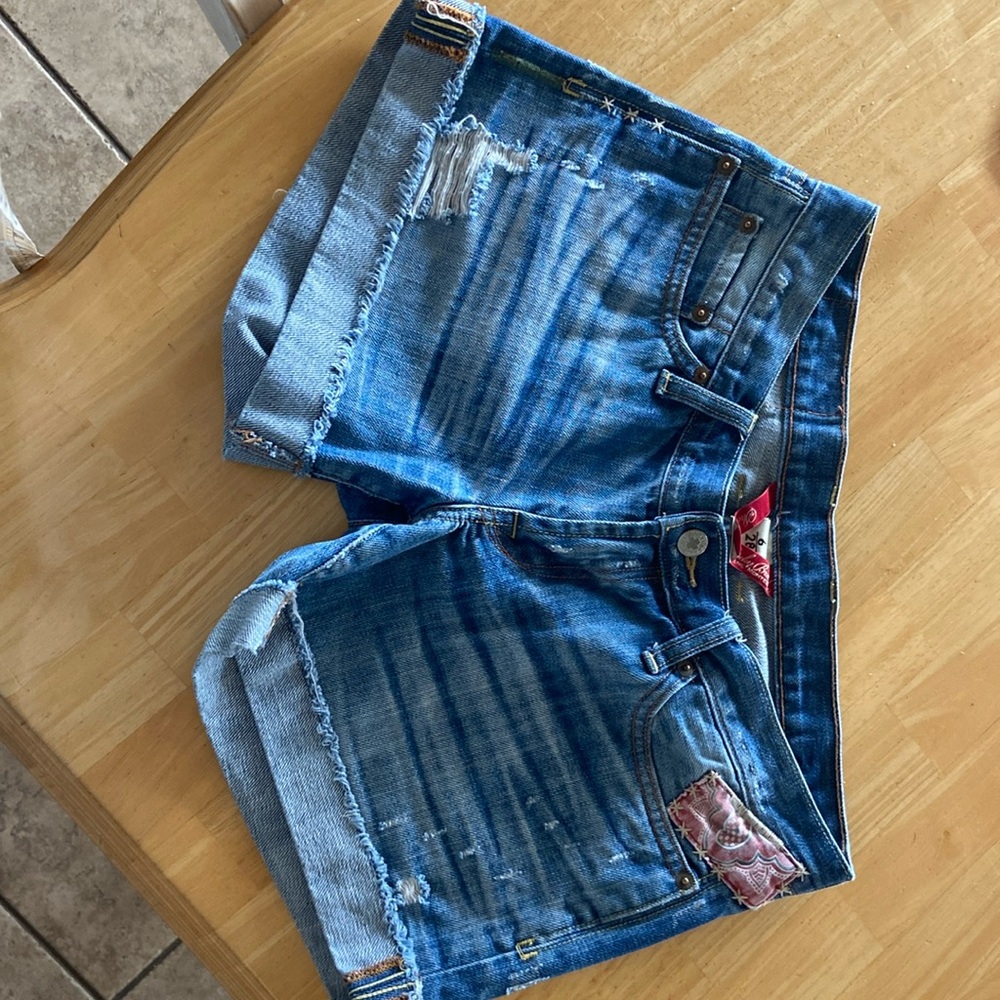 Lucky jean low rise short shorts
